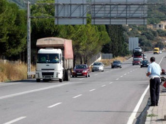 Freni patlak vaziyette 5 km gitti